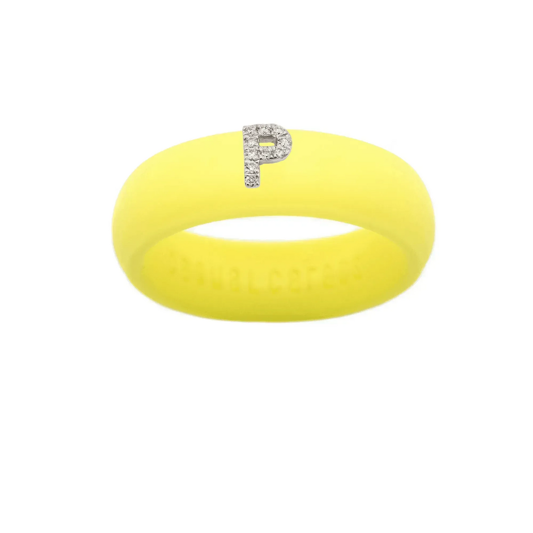 “P” Diamond Initial - Size 9
