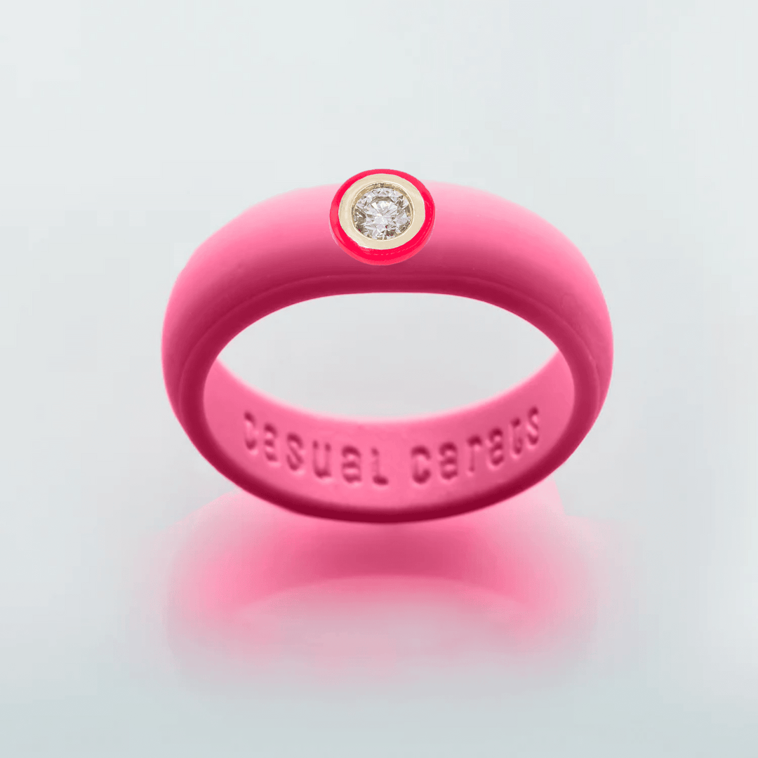 14K Neon Pink Ceramic Bezel