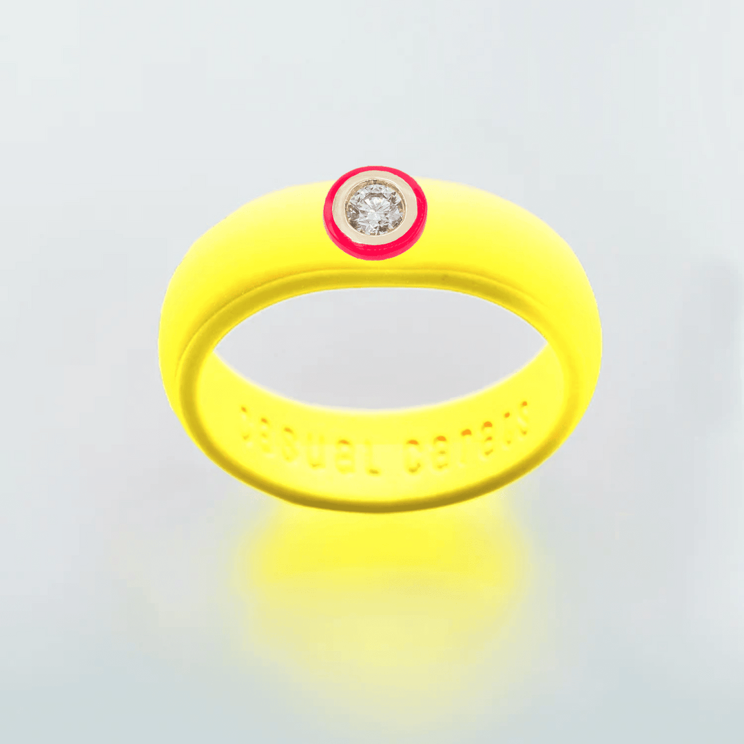 14K Neon Pink Ceramic Bezel