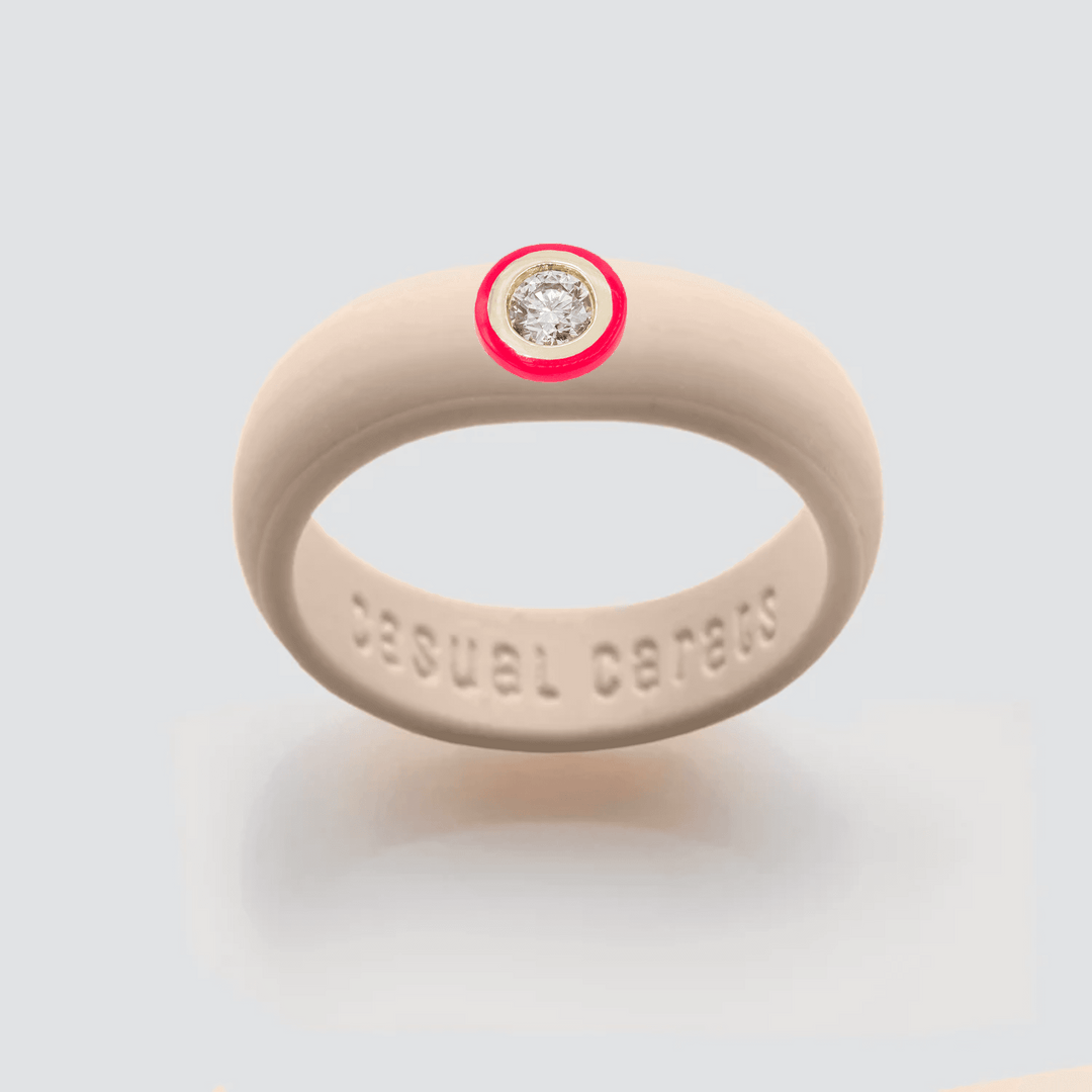 14K Neon Pink Ceramic Bezel