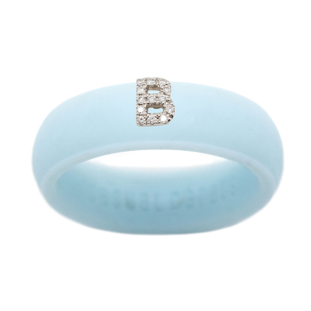 “B” Diamond Initial - Size 4