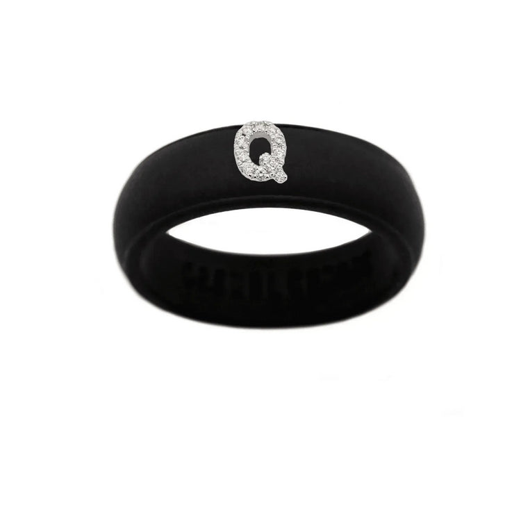 “Q” Diamond Initial - Size 9