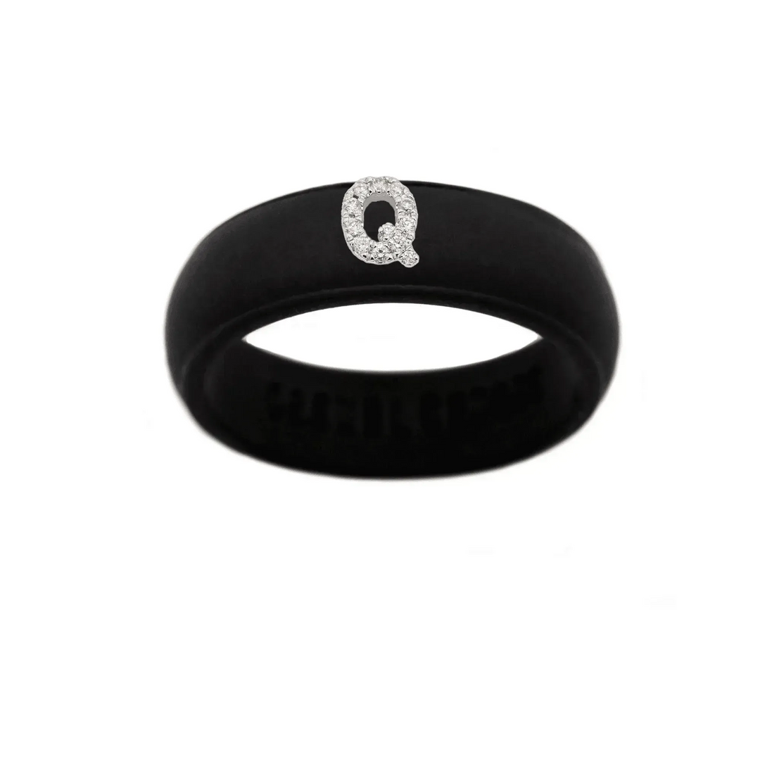 “Q” Diamond Initial - Size 9