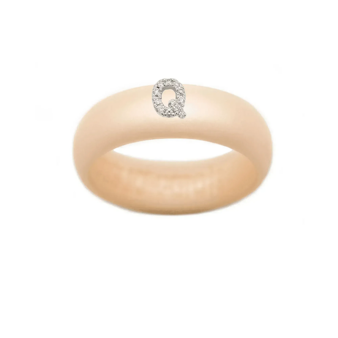 “Q” Diamond Initial - Size 9