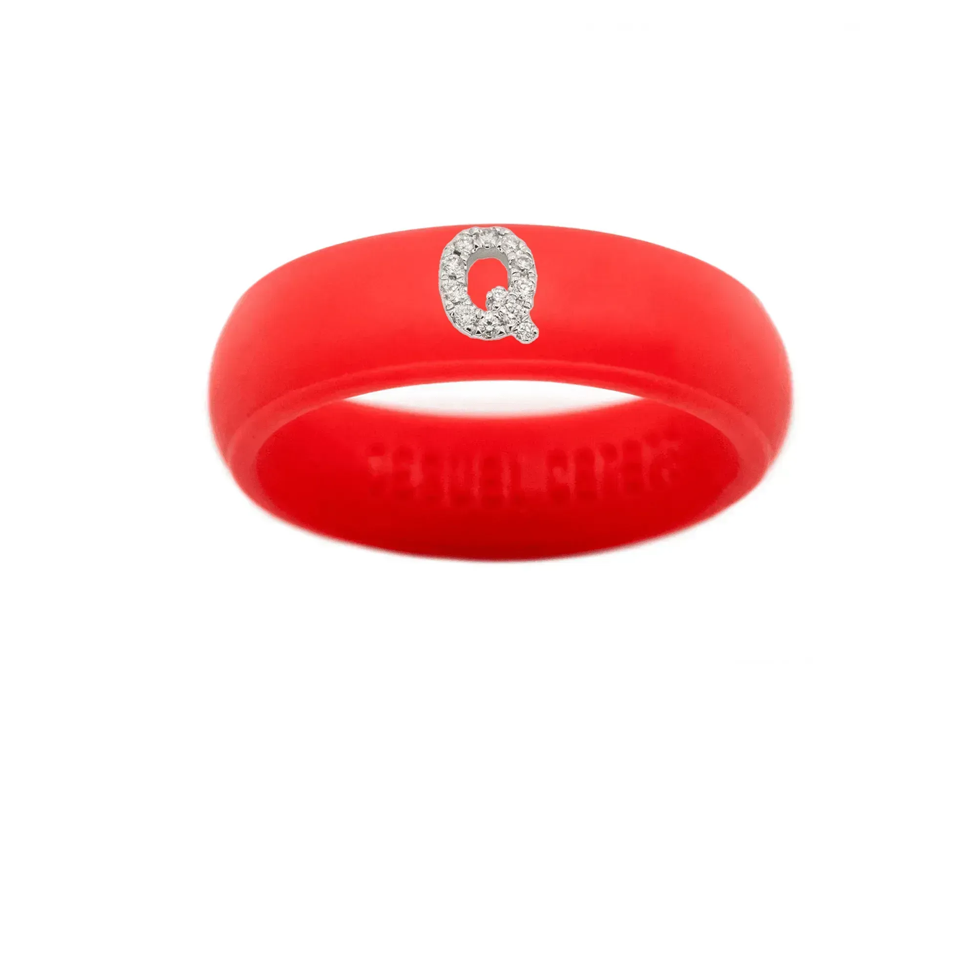 “Q” Diamond Initial - Size 4
