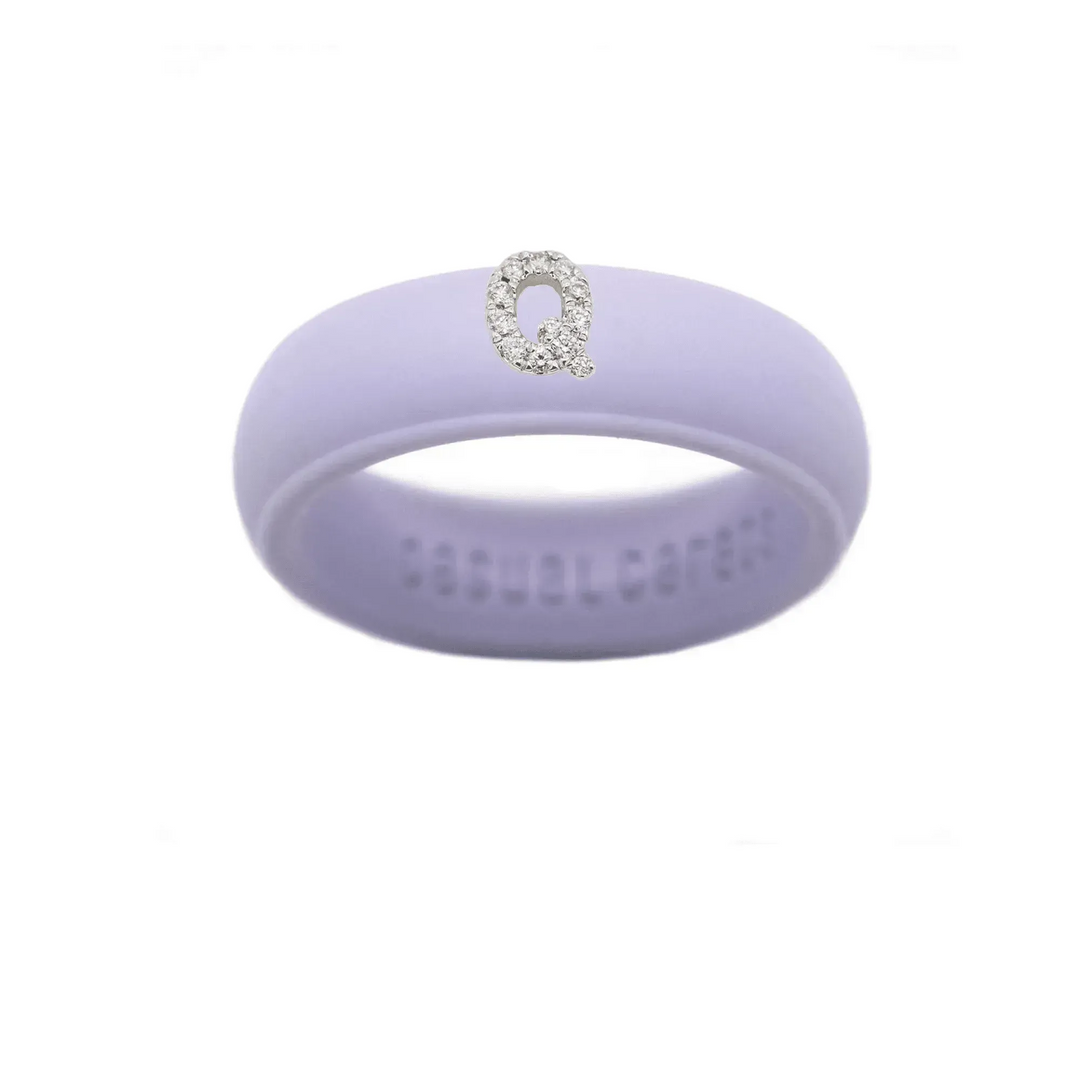 “Q” Diamond Initial - Size 9