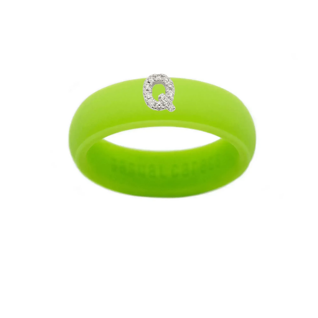 “Q” Diamond Initial - Size 6