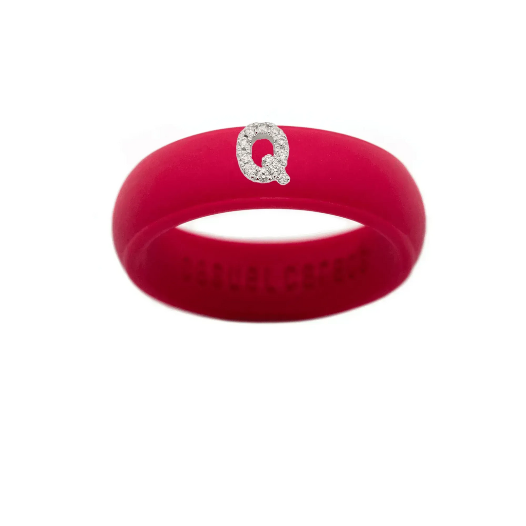 “Q” Diamond Initial - Size 9