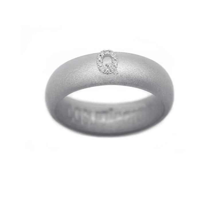 “Q” Diamond Initial - Size 9