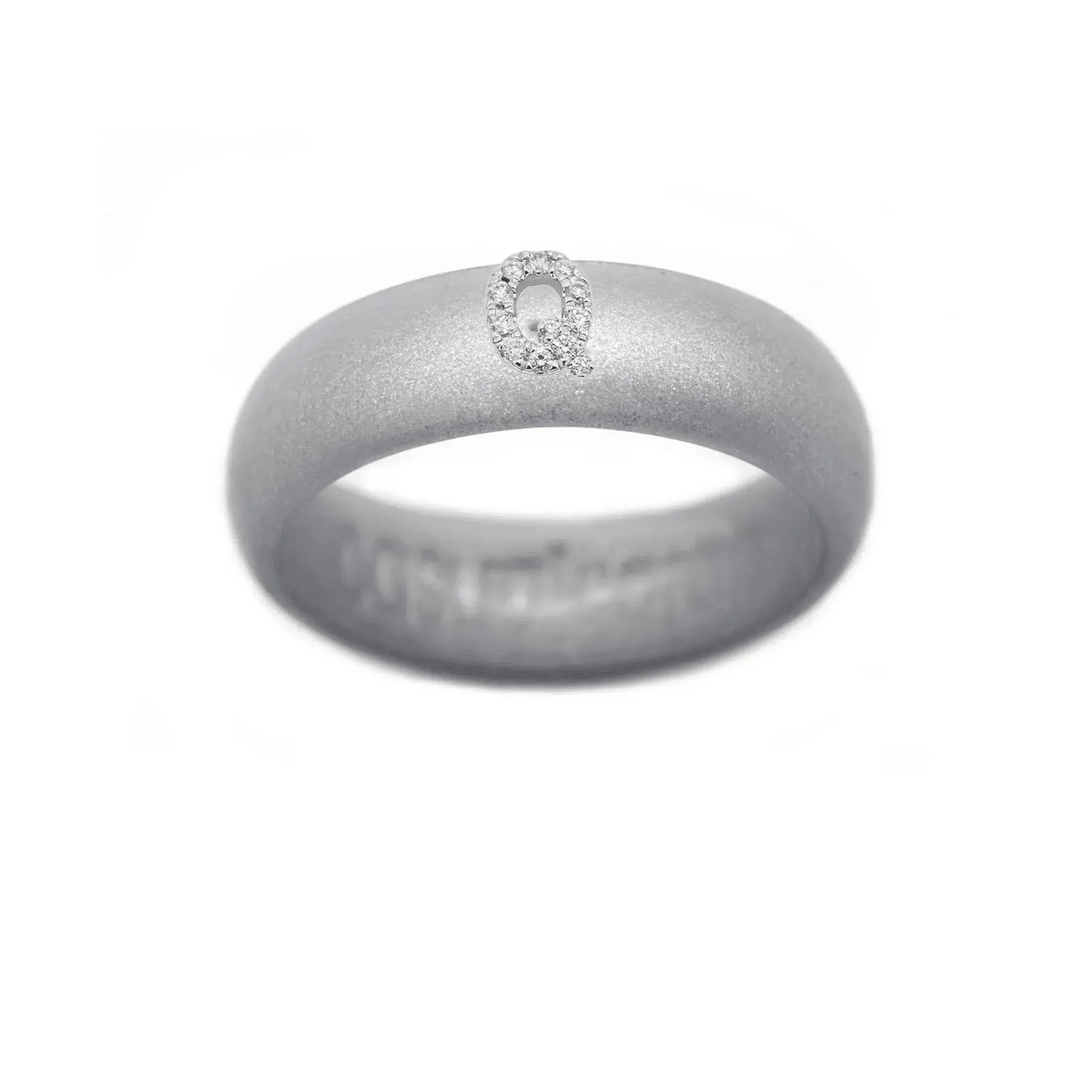 “Q” Diamond Initial - Size 9