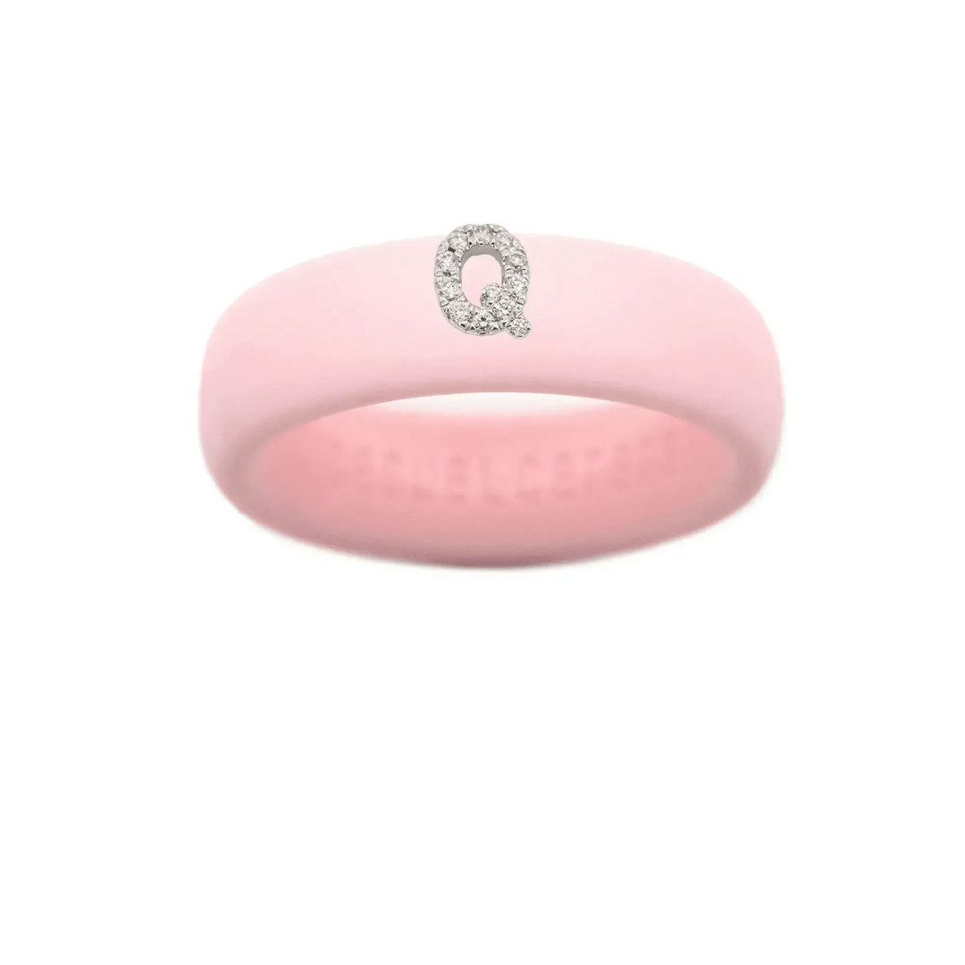 “Q” Diamond Initial - Size 9
