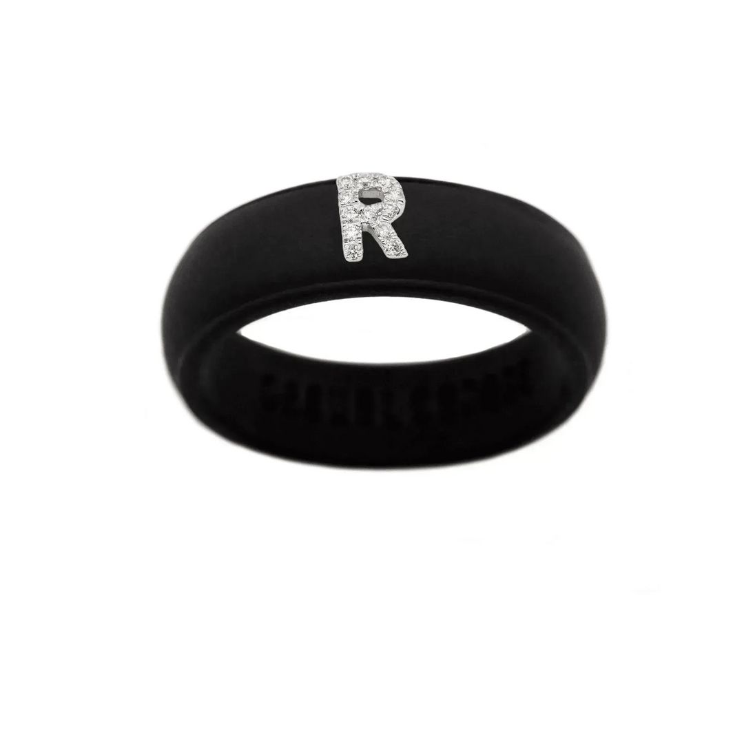 “R” Diamond Initial - Size 9