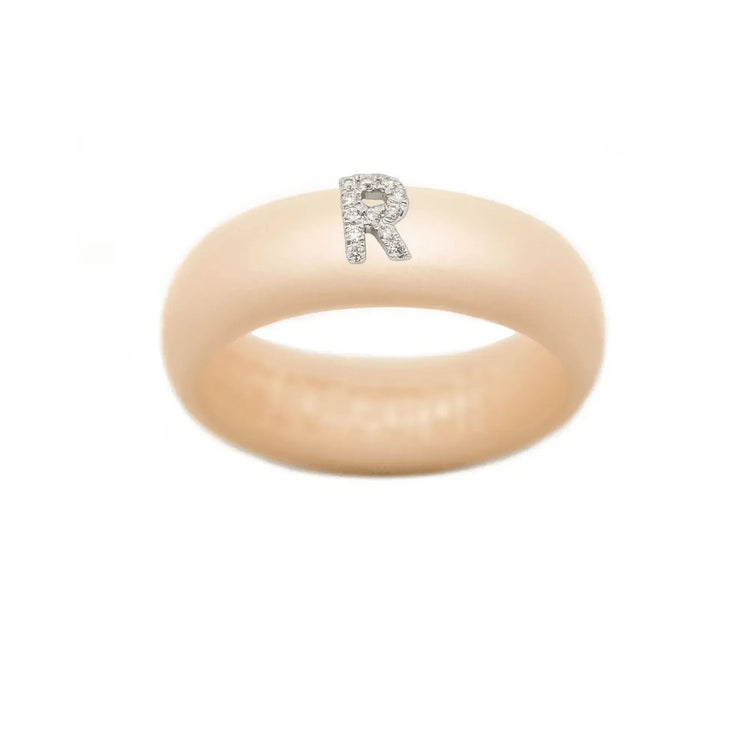 “R” Diamond Initial - Size 6