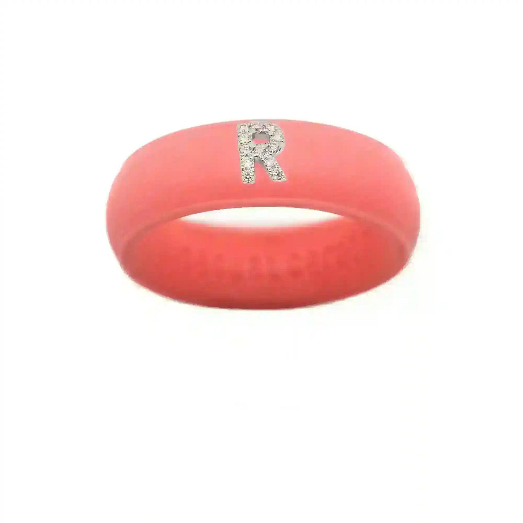 “R” Diamond Initial - Size 7