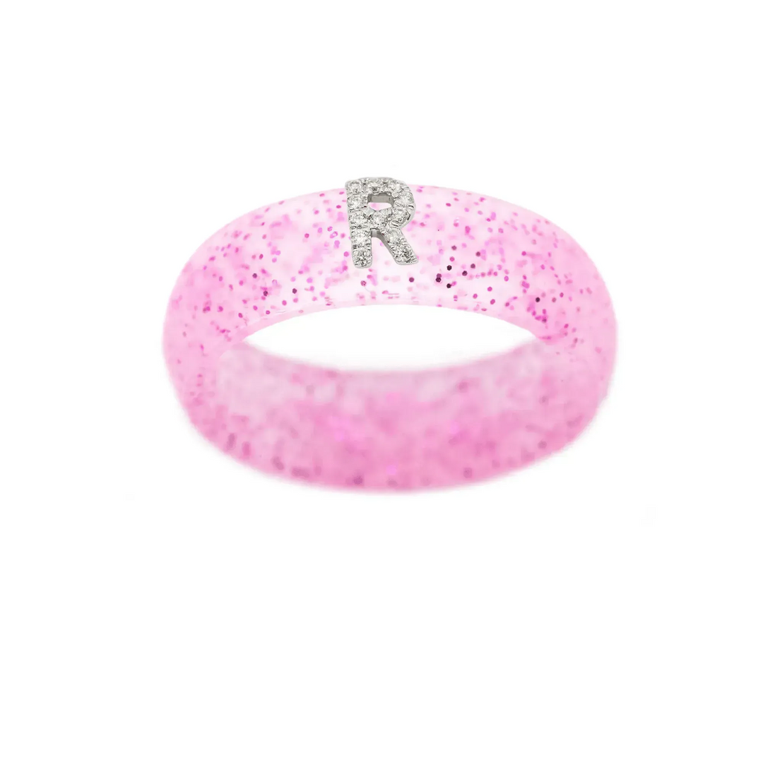 “R” Diamond Initial - Size 9