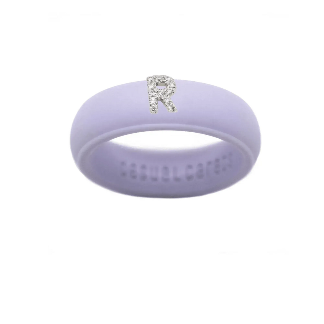 “R” Diamond Initial - Size 8