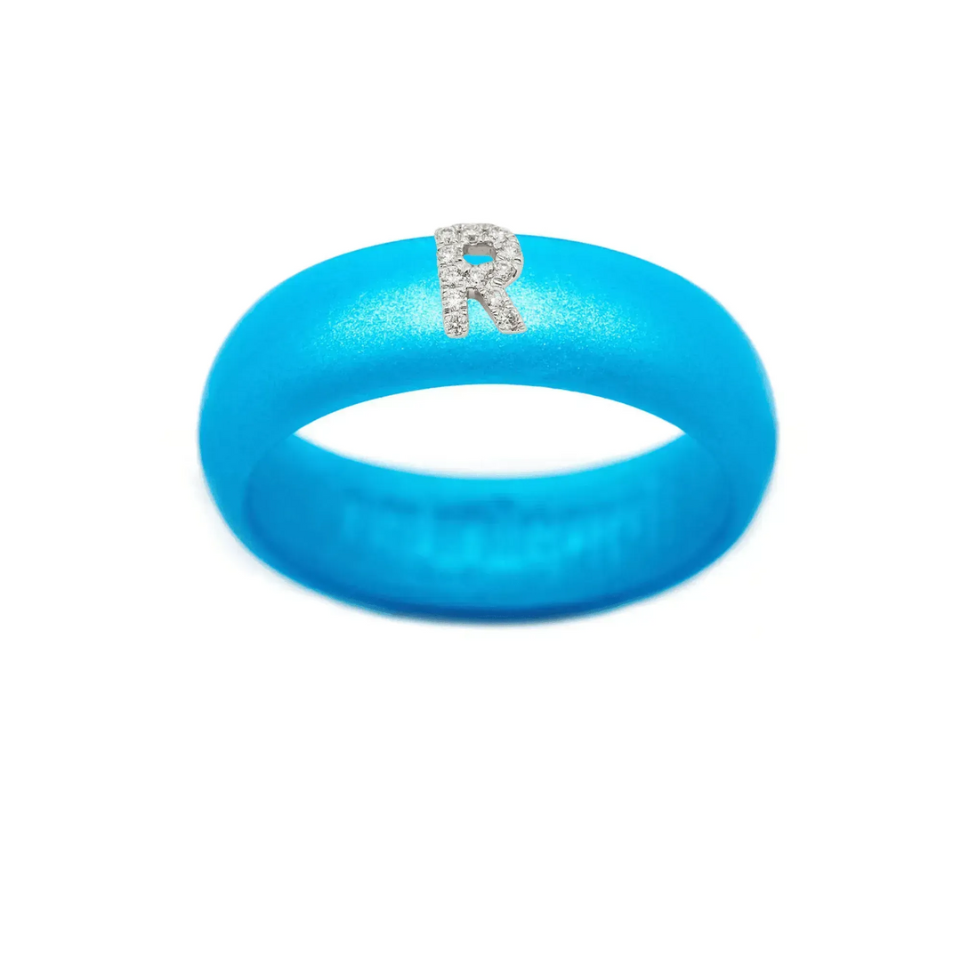 “R” Diamond Initial - Size 8