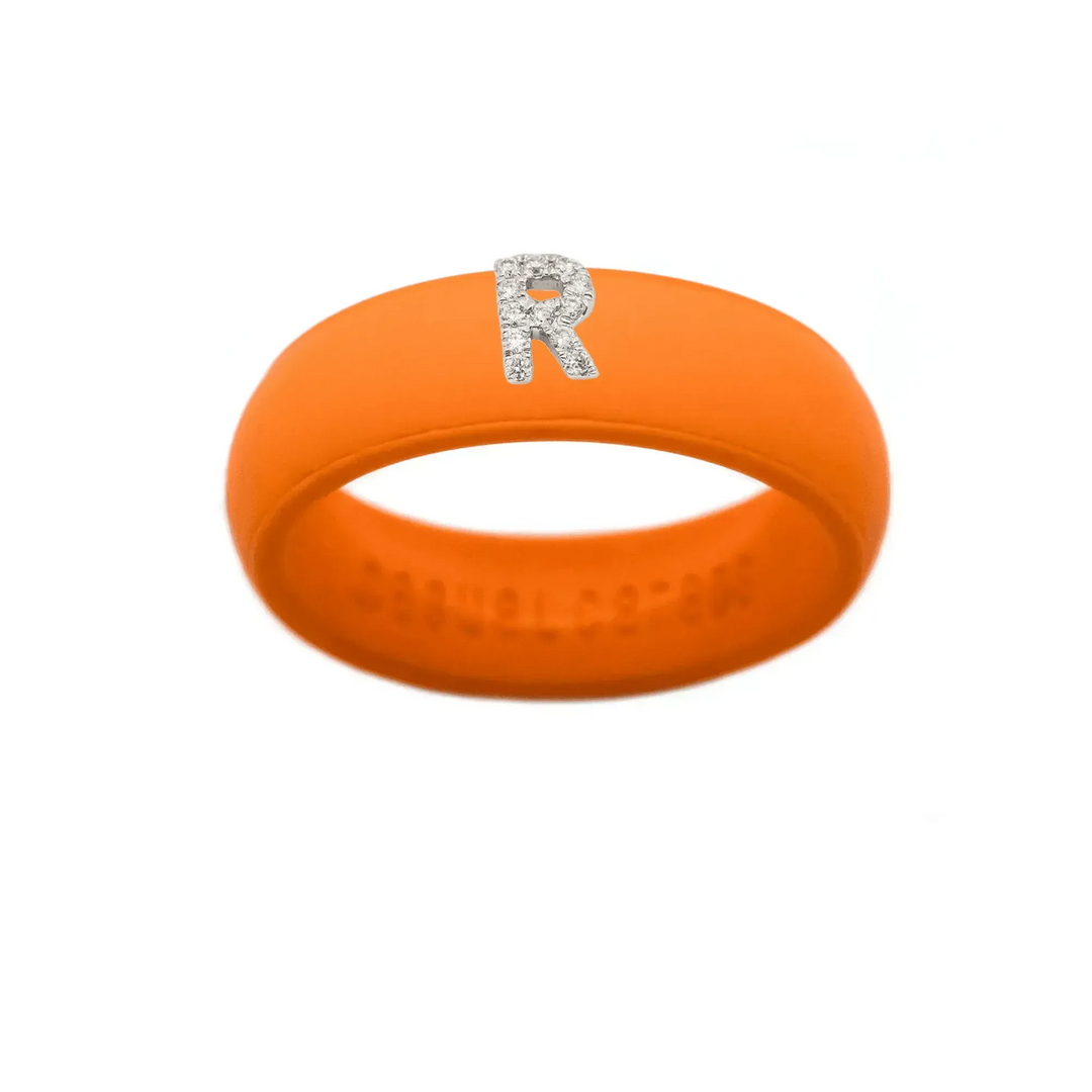 “R” Diamond Initial - Size 8