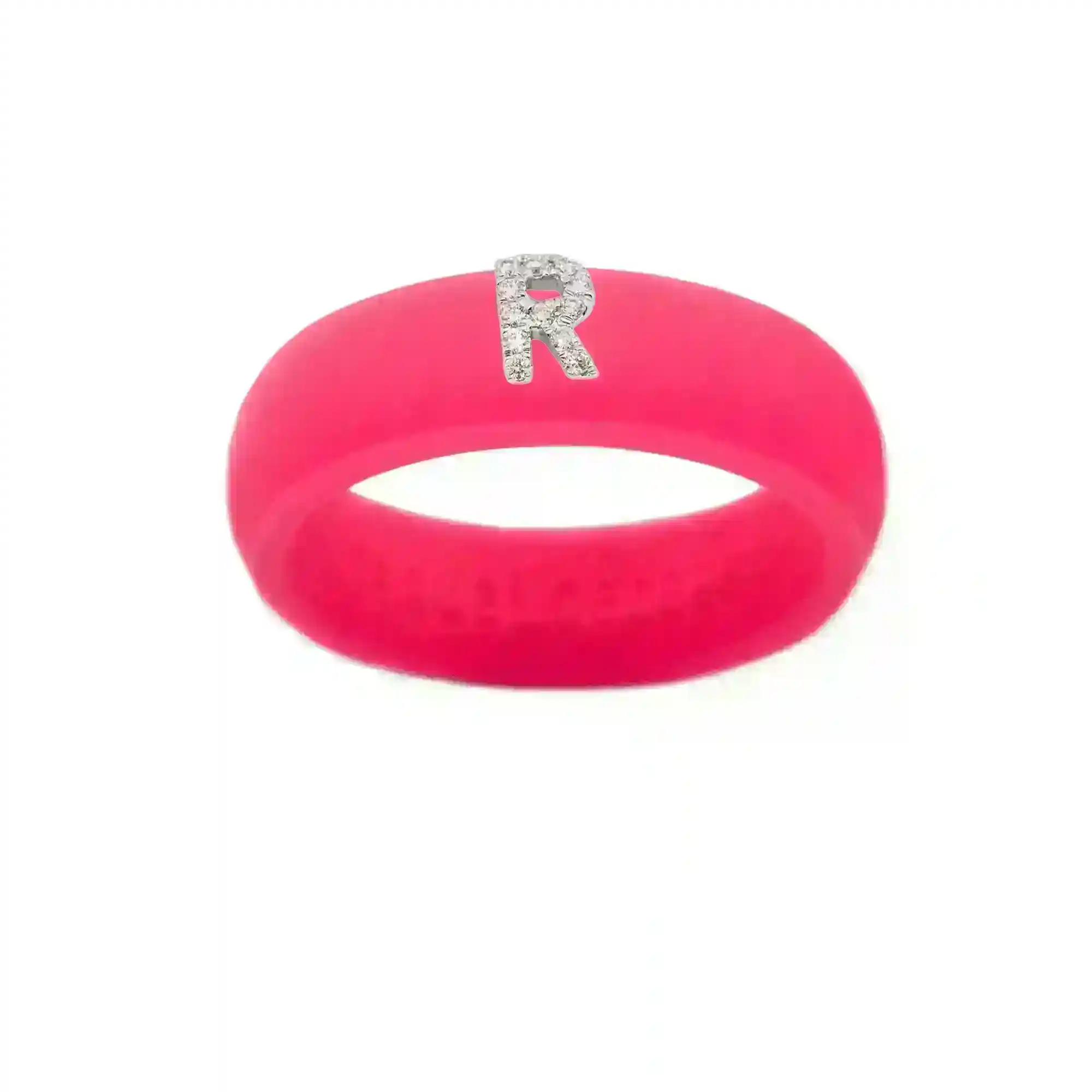 “R” Diamond Initial - Size 7