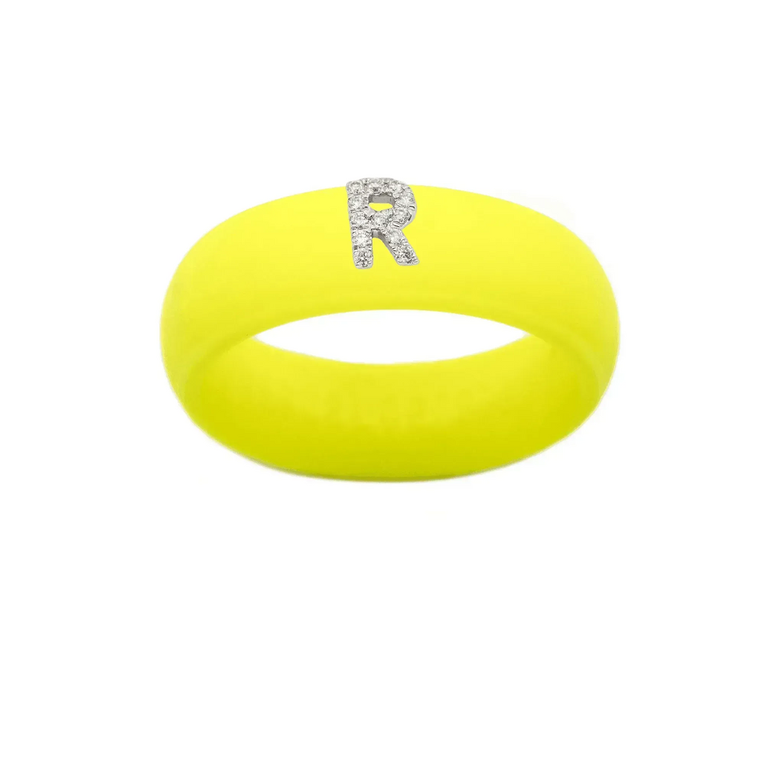 “R” Diamond Initial - Size 9