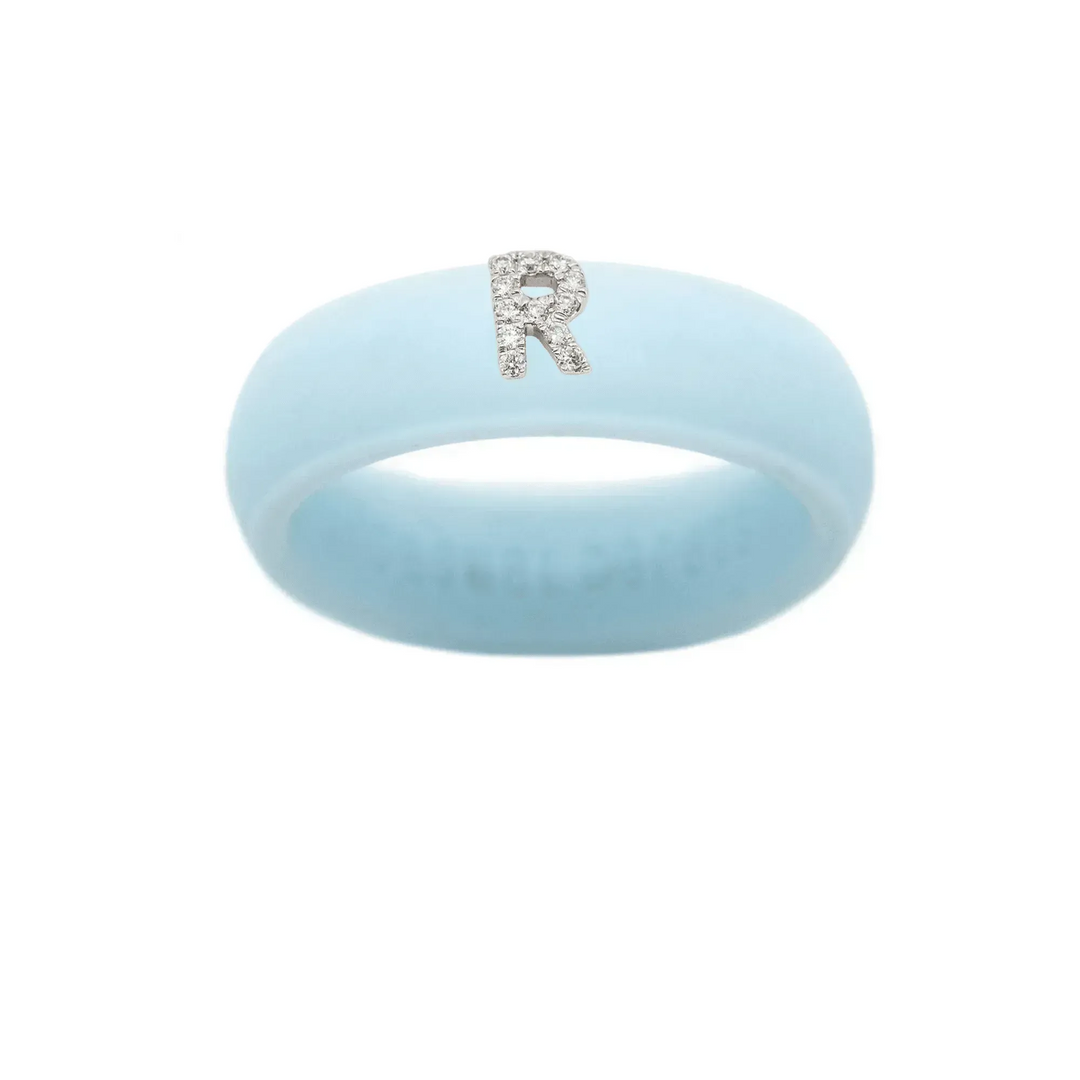 “R” Diamond Initial - Size 8