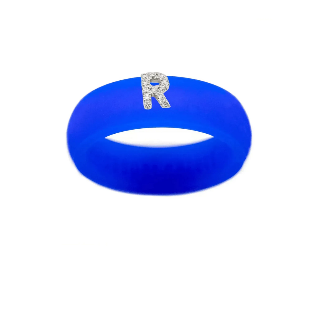 “R” Diamond Initial - Size 8