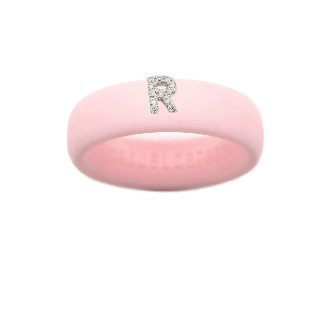 “R” Diamond Initial - Size 9