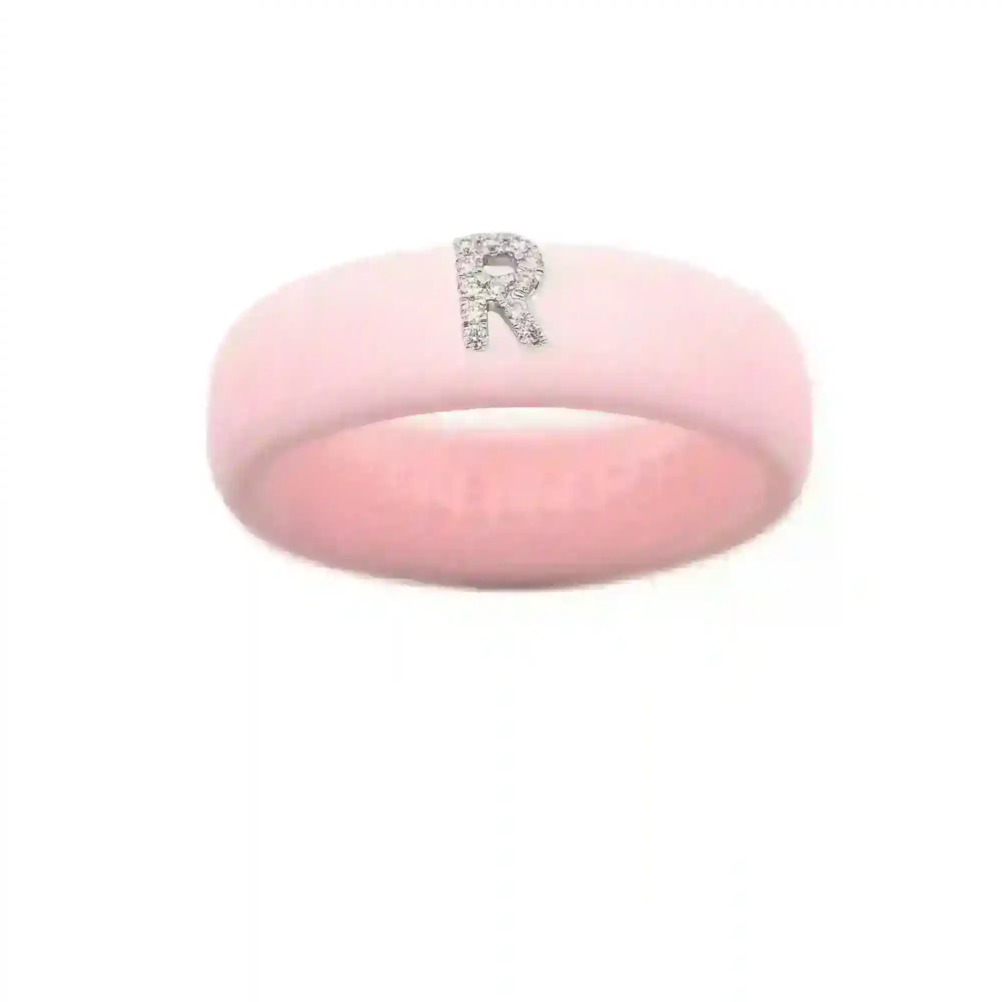 “R” Diamond Initial - Size 7