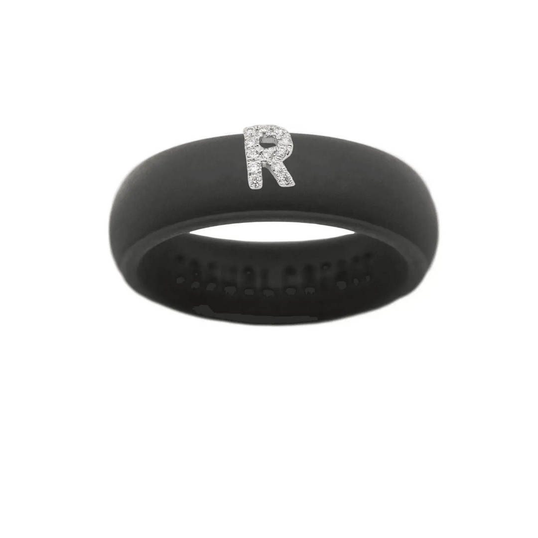 “R” Diamond Initial - Size 6