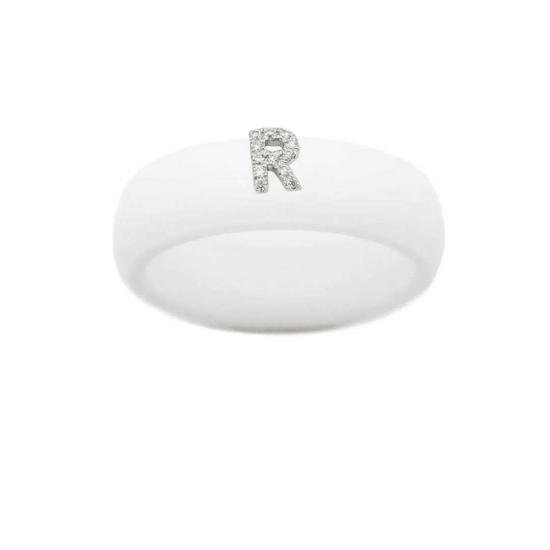 “R” Diamond Initial - Size 9