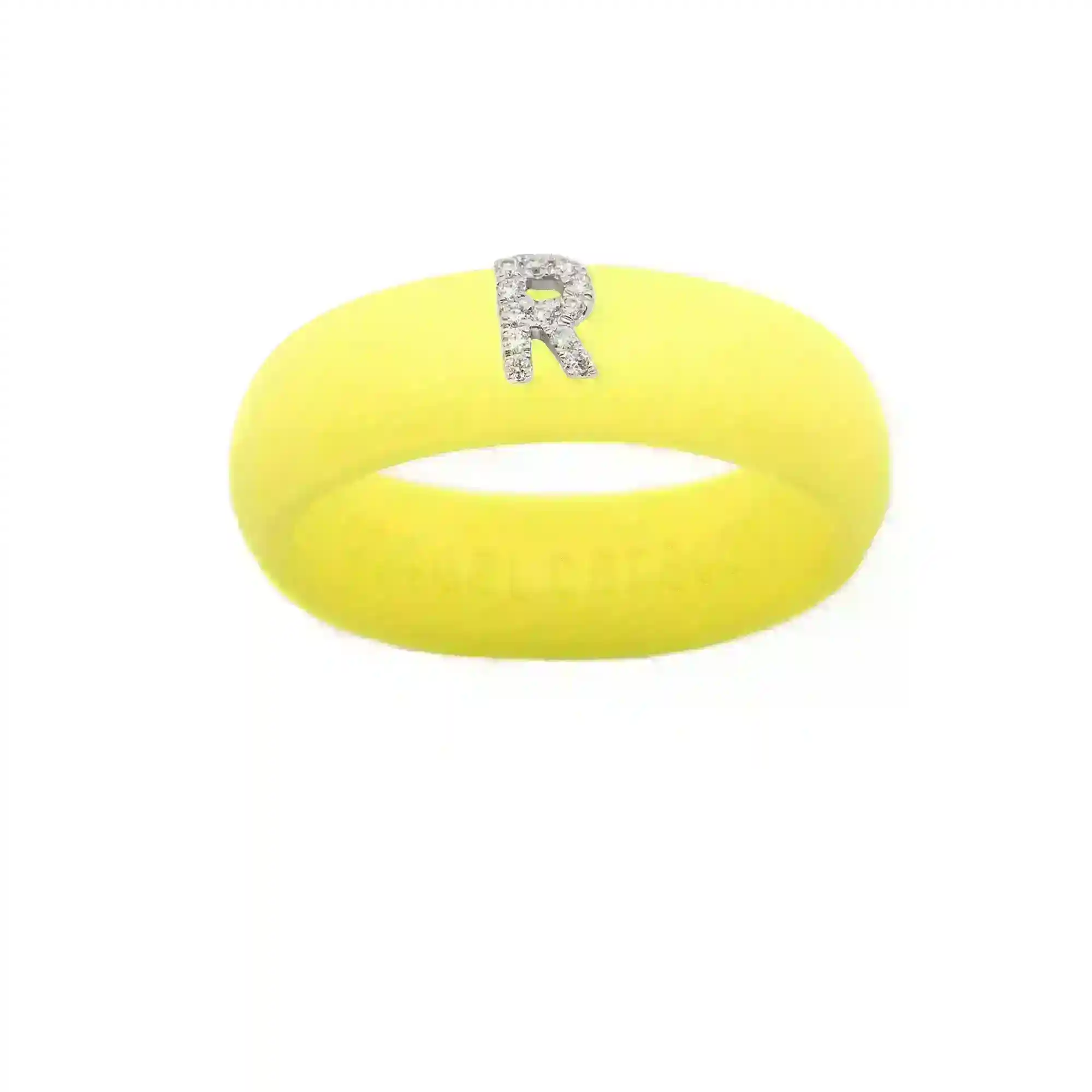 “R” Diamond Initial - Size 7