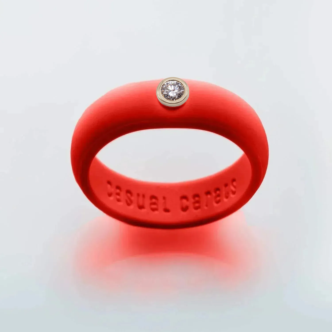 Cherry Diamond Silicone Ring