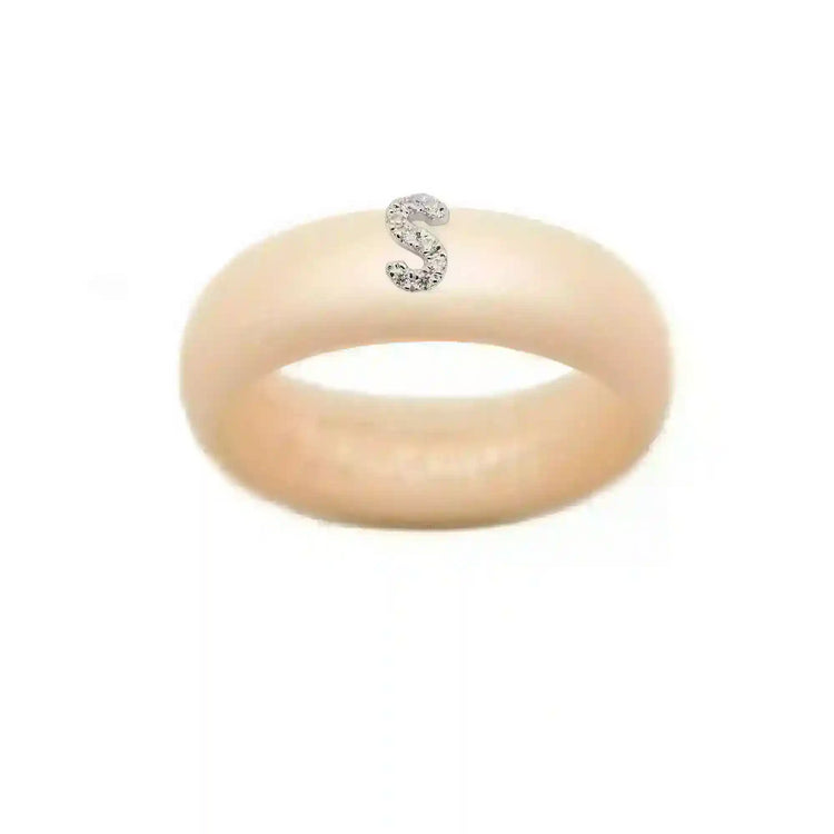 “S” Diamond Initial - Size 6