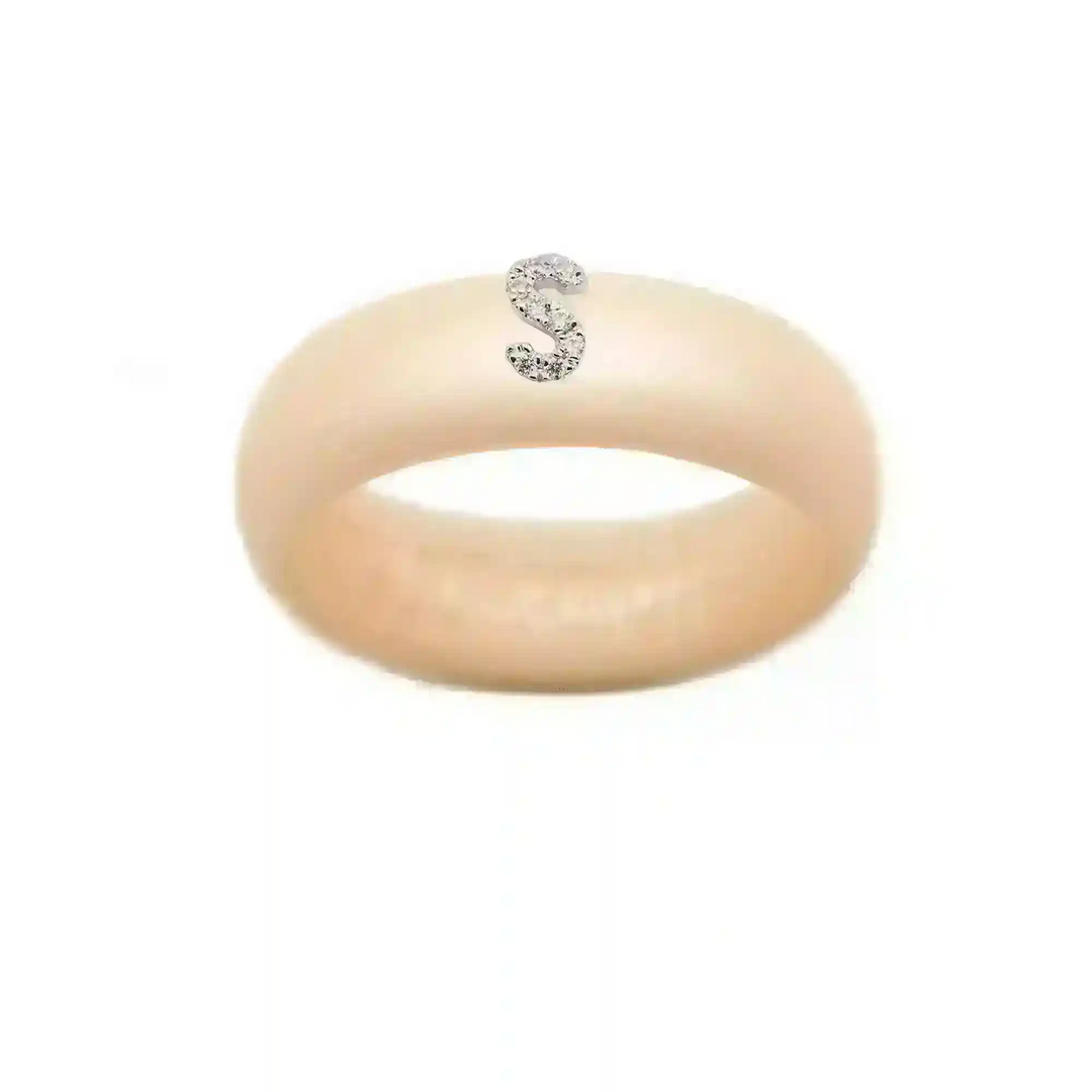 “S” Diamond Initial - Size 6