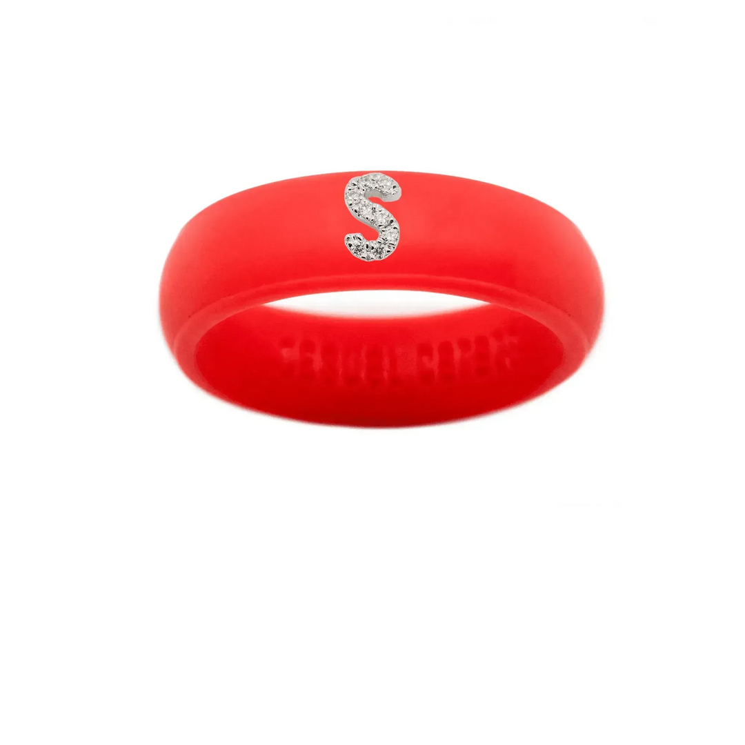 “S” Diamond Initial - Size 7