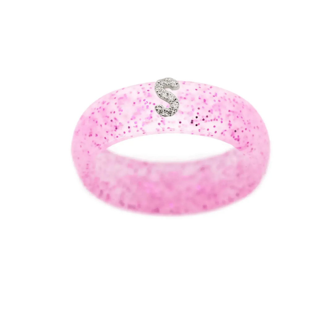 “S” Diamond Initial - Size 9