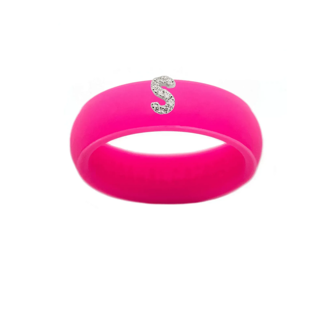 “S” Diamond Initial - Size 9