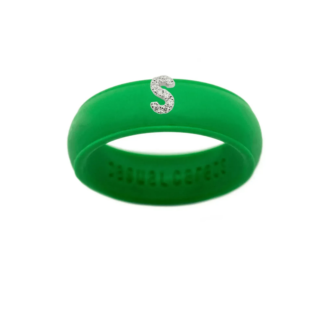 “S” Diamond Initial - Size 7