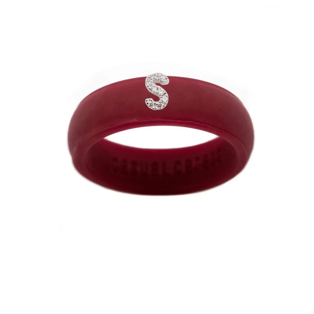 “S” Diamond Initial - Size 9
