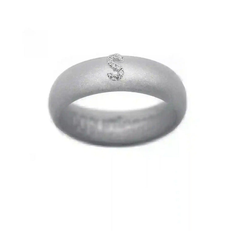 “S” Diamond Initial - Size 6