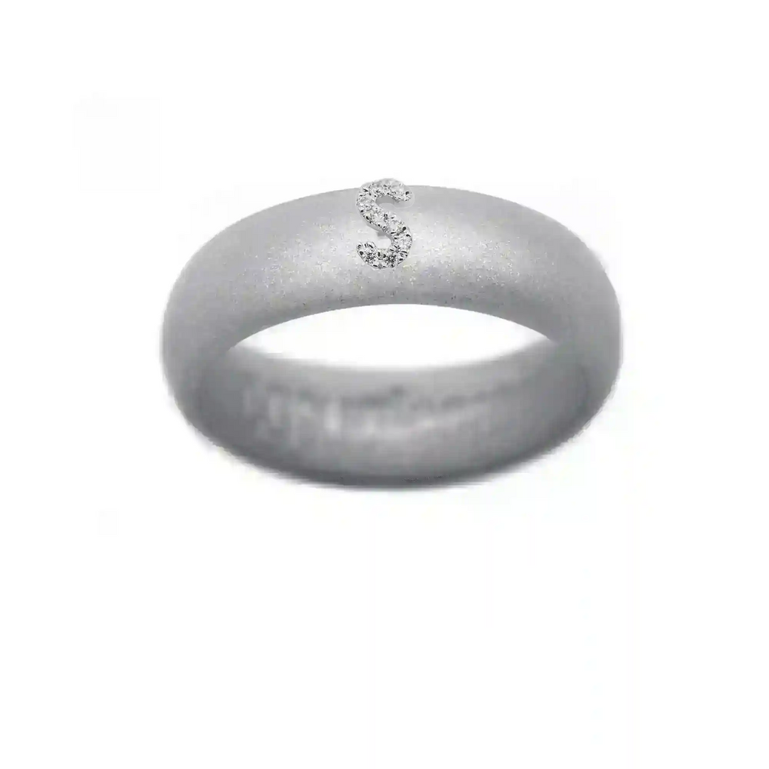 “S” Diamond Initial - Size 6