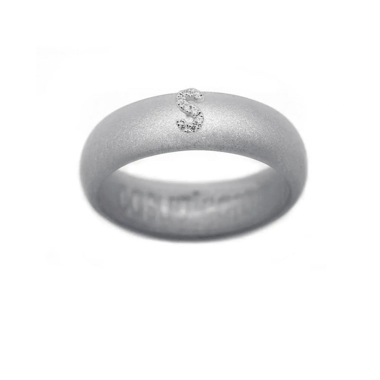 “S” Diamond Initial - Size 9