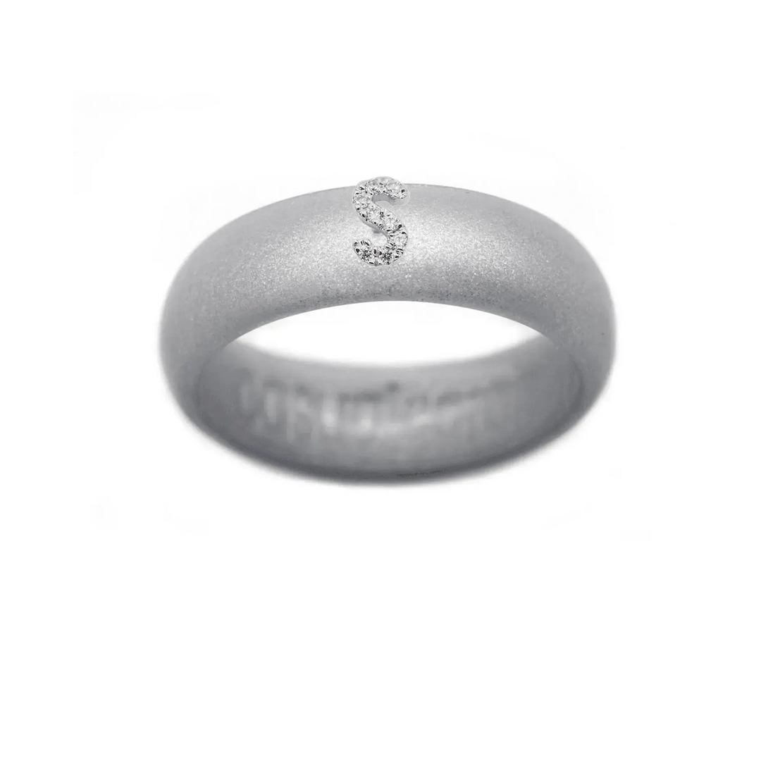 “S” Diamond Initial - Size 9