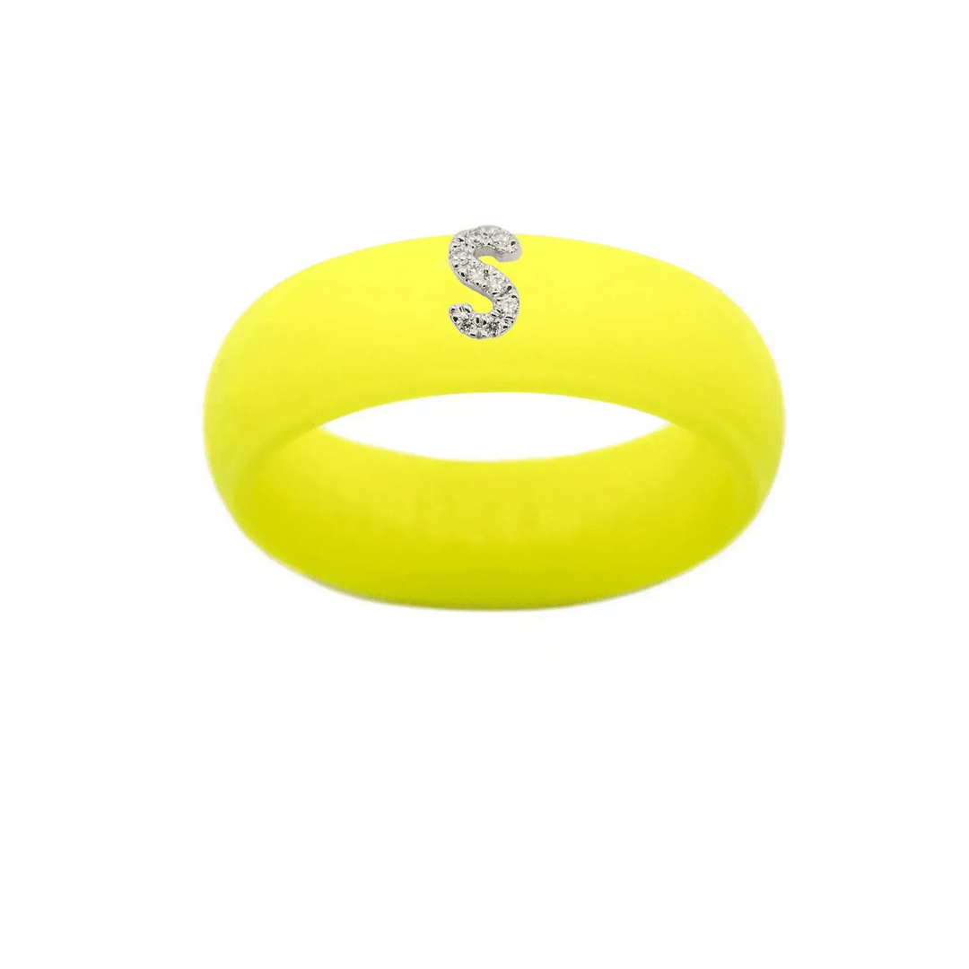 “S” Diamond Initial - Size 7