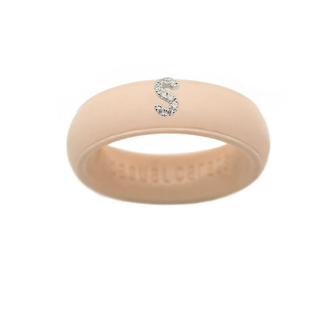 “S” Diamond Initial - Size 7