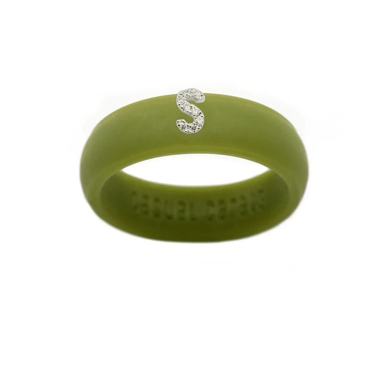 “S” Diamond Initial - Size 9