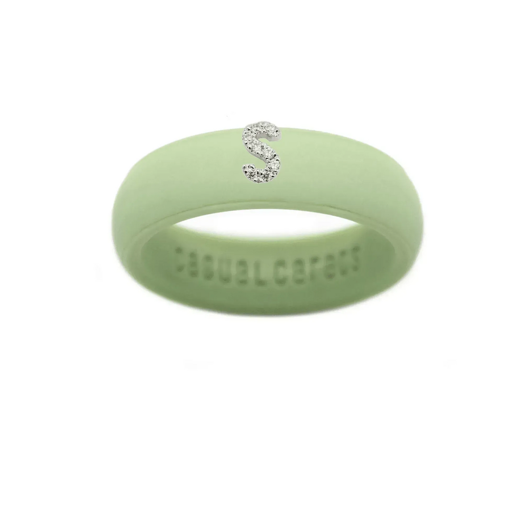 “S” Diamond Initial - Size 7