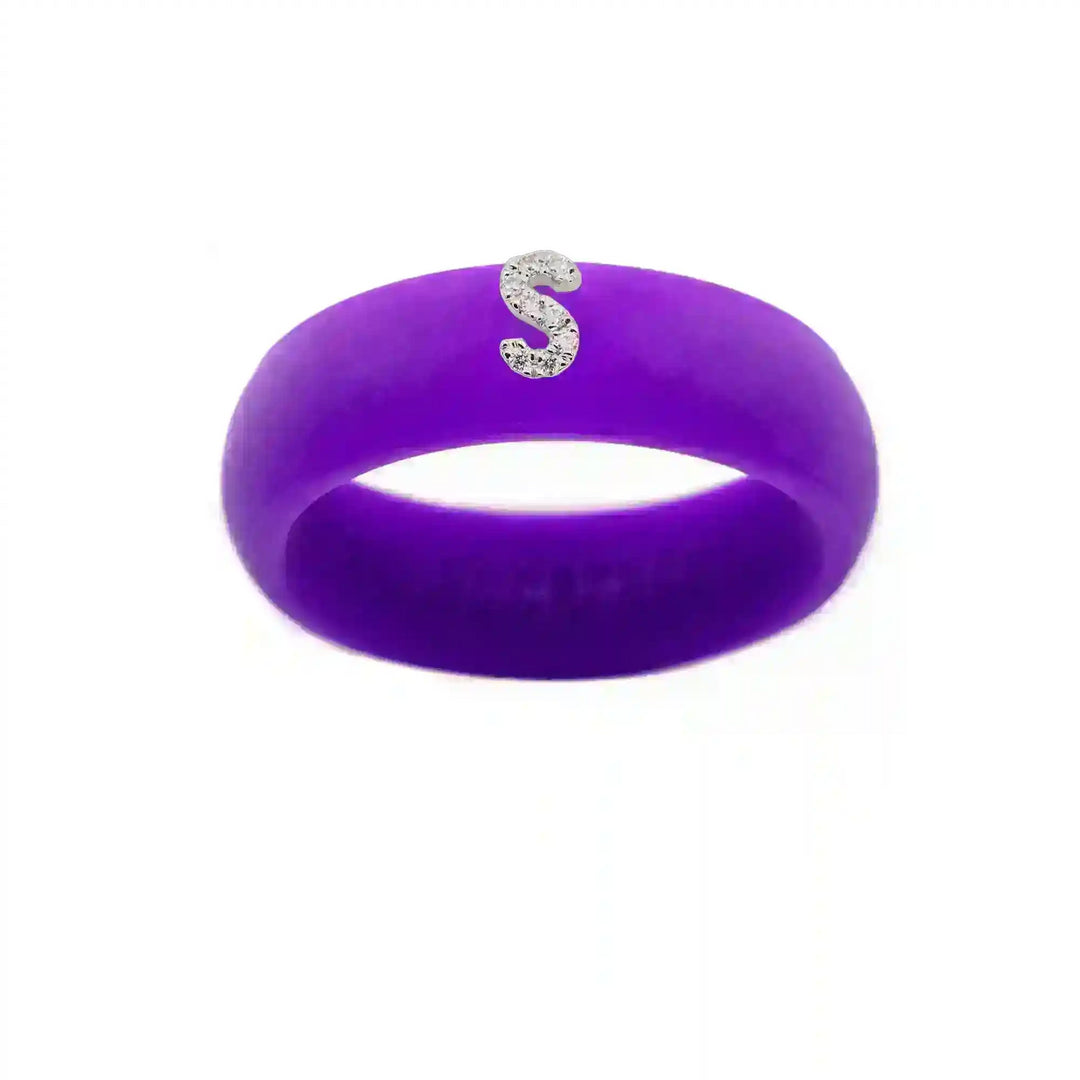 “S” Diamond Initial - Size 8