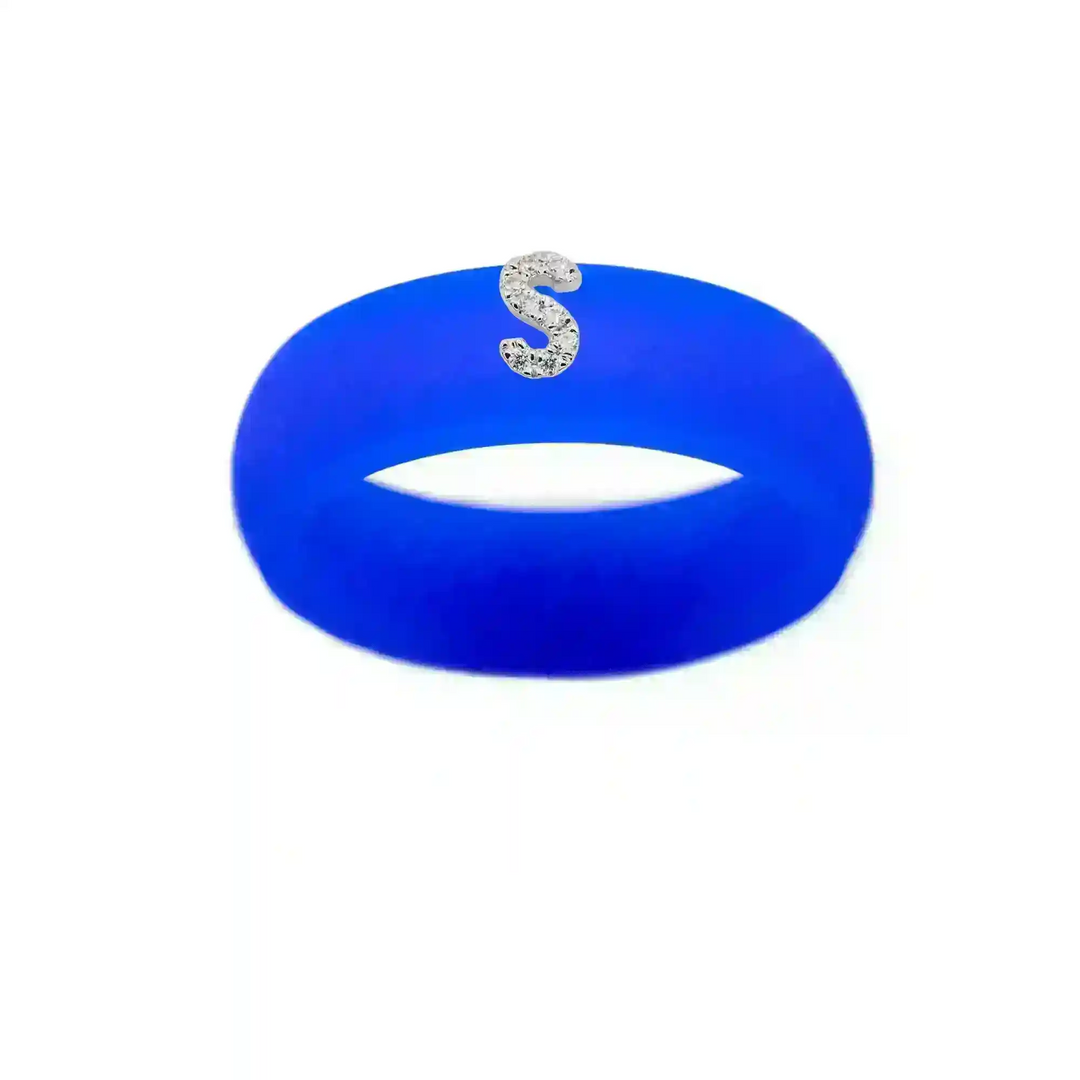 “S” Diamond Initial - Size 6