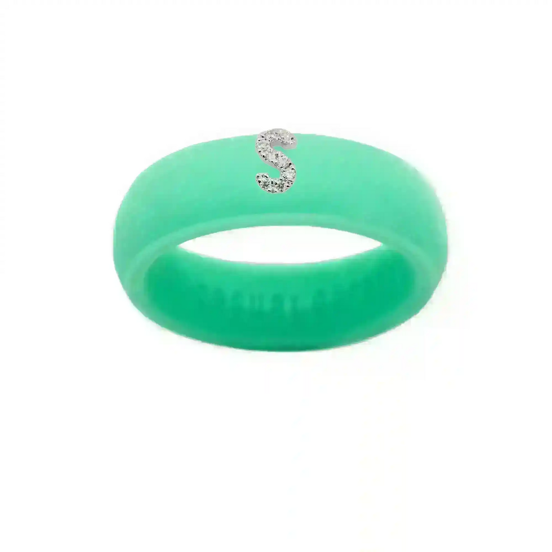 “S” Diamond Initial - Size 6